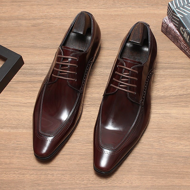 Italian Style Men's Derby Shoes: Premium Business Formal Shoesyes