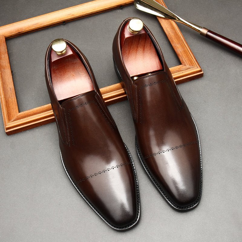 Italian Style Men's Dress Loafers: Stylish Pointed Toe Wedding Shoesyes