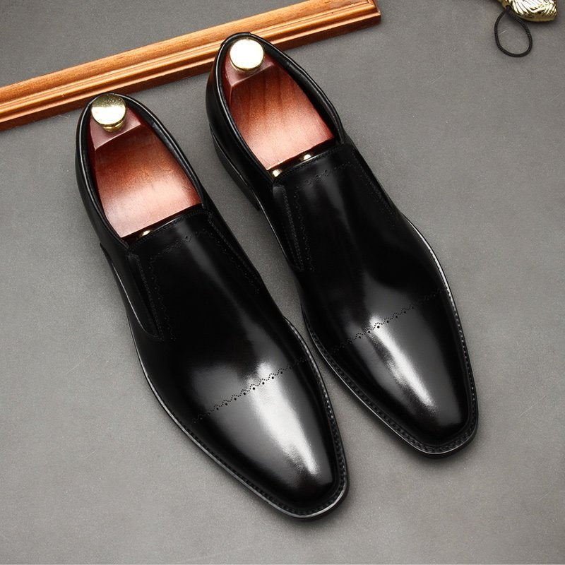 Italian Style Men's Dress Loafers: Stylish Pointed Toe Wedding Shoesyes