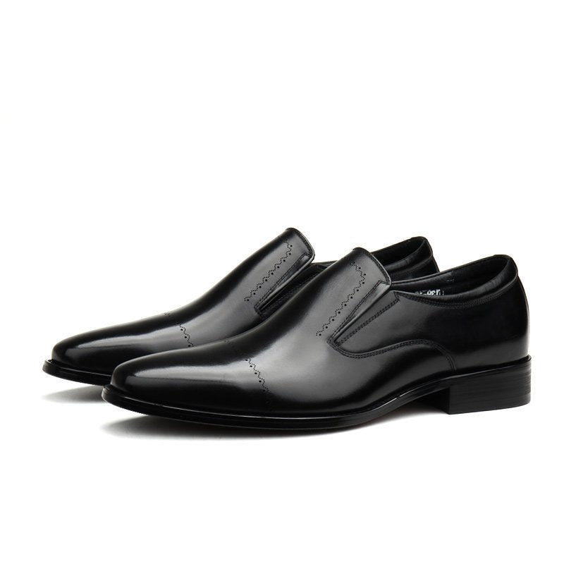 Italian Style Men's Dress Loafers: Stylish Pointed Toe Wedding Shoesyes