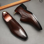 Italian Style Men's Dress Loafers: Stylish Pointed Toe Wedding Shoesyes