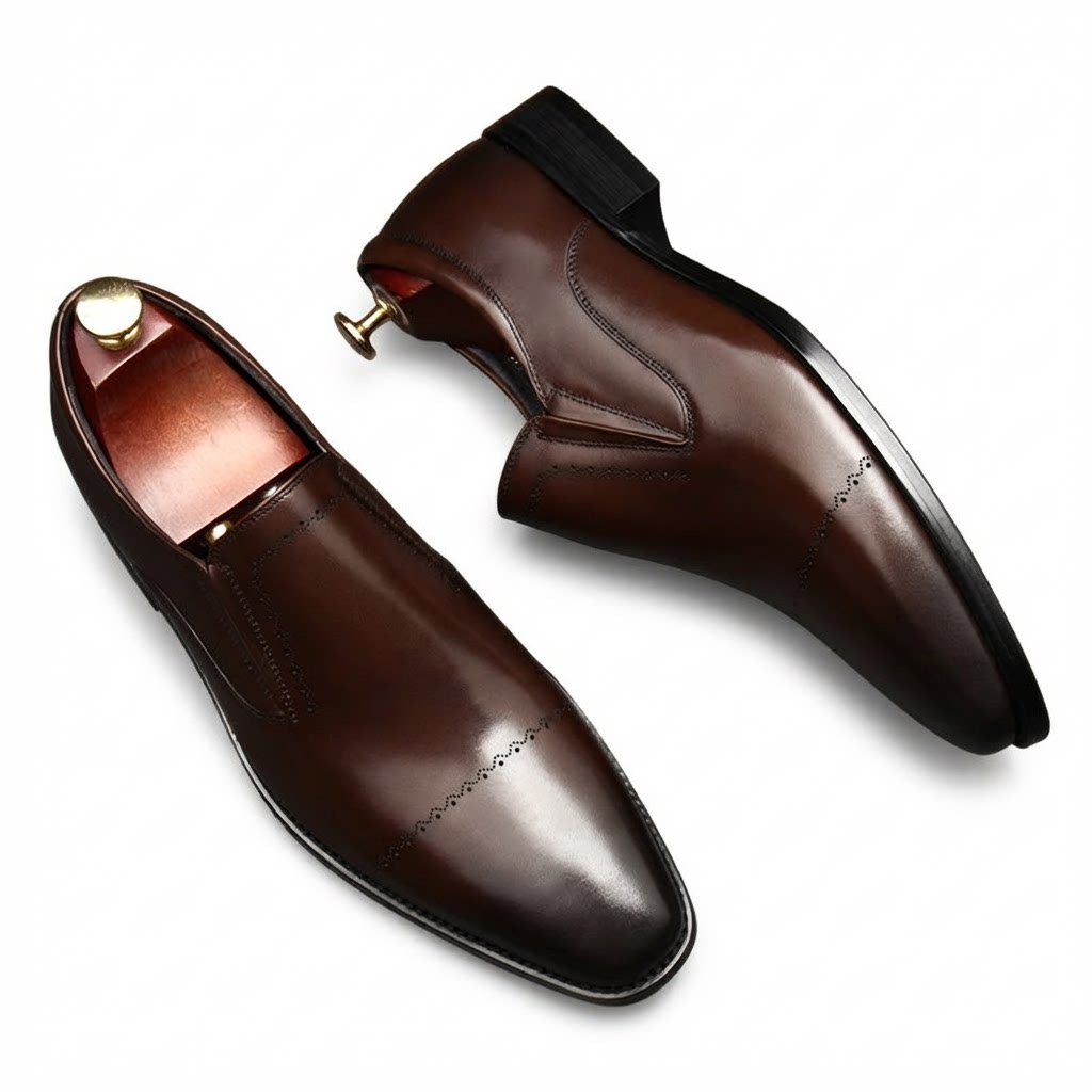 Italian Style Men's Dress Loafers: Stylish Pointed Toe Wedding Shoesyes