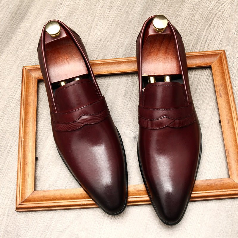 Italian Style Men's Dress Shoes: Stylish Wedding Pointed Toe Loafersyes