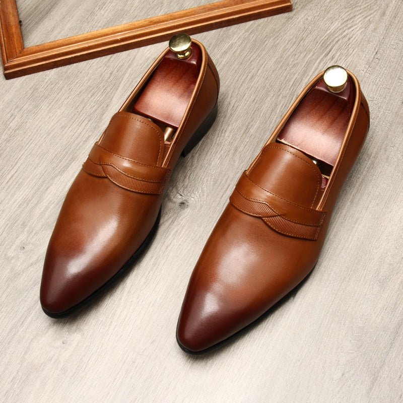 Italian Style Men's Dress Shoes: Stylish Wedding Pointed Toe Loafersyes
