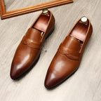 Italian Style Men's Dress Shoes: Stylish Wedding Pointed Toe Loafersyes