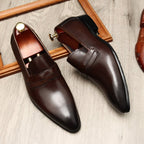 Italian Style Men's Dress Shoes: Stylish Wedding Pointed Toe Loafersyes