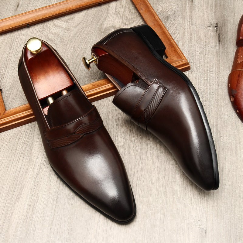 Italian Style Men's Dress Shoes: Stylish Wedding Pointed Toe Loafersyes