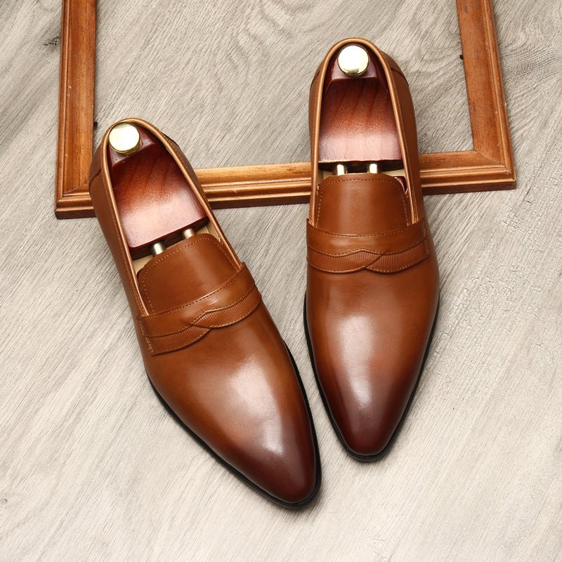 Italian Style Men's Dress Shoes: Stylish Wedding Pointed Toe Loafersyes