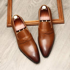 Italian Style Men's Dress Shoes: Stylish Wedding Pointed Toe Loafersyes