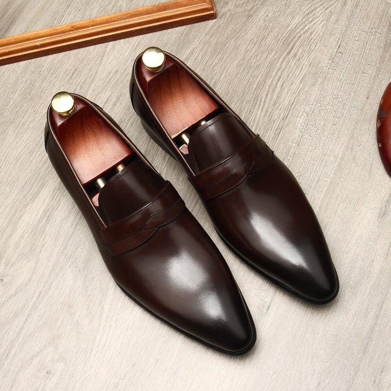 Italian Style Men's Dress Shoes: Stylish Wedding Pointed Toe Loafersyes