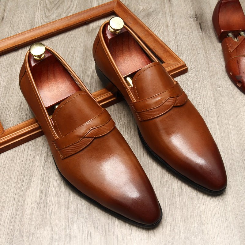 Italian Style Men's Dress Shoes: Stylish Wedding Pointed Toe Loafersyes