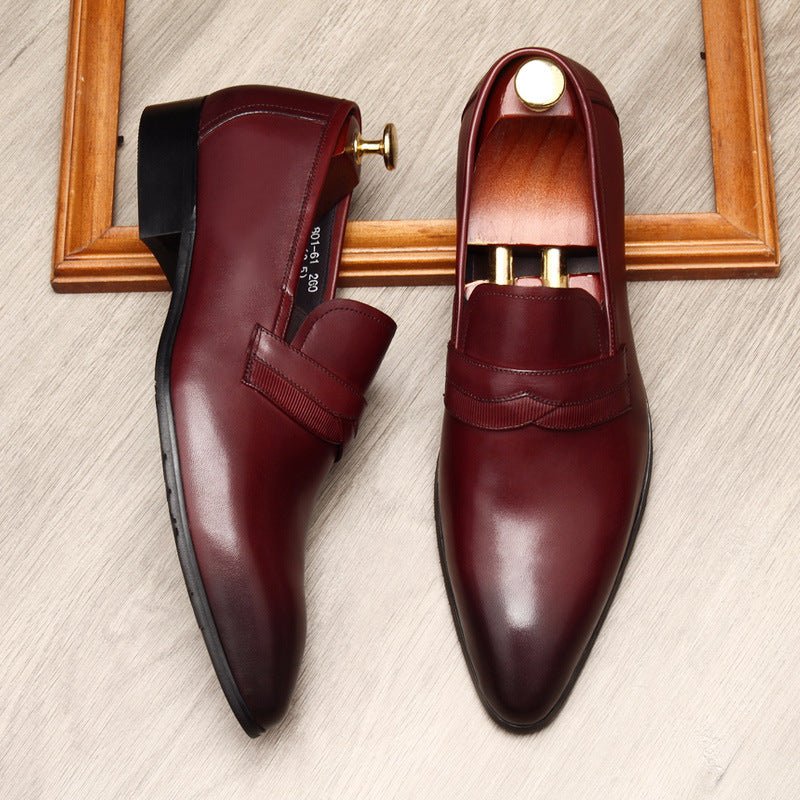 Italian Style Men's Dress Shoes: Stylish Wedding Pointed Toe Loafersyes