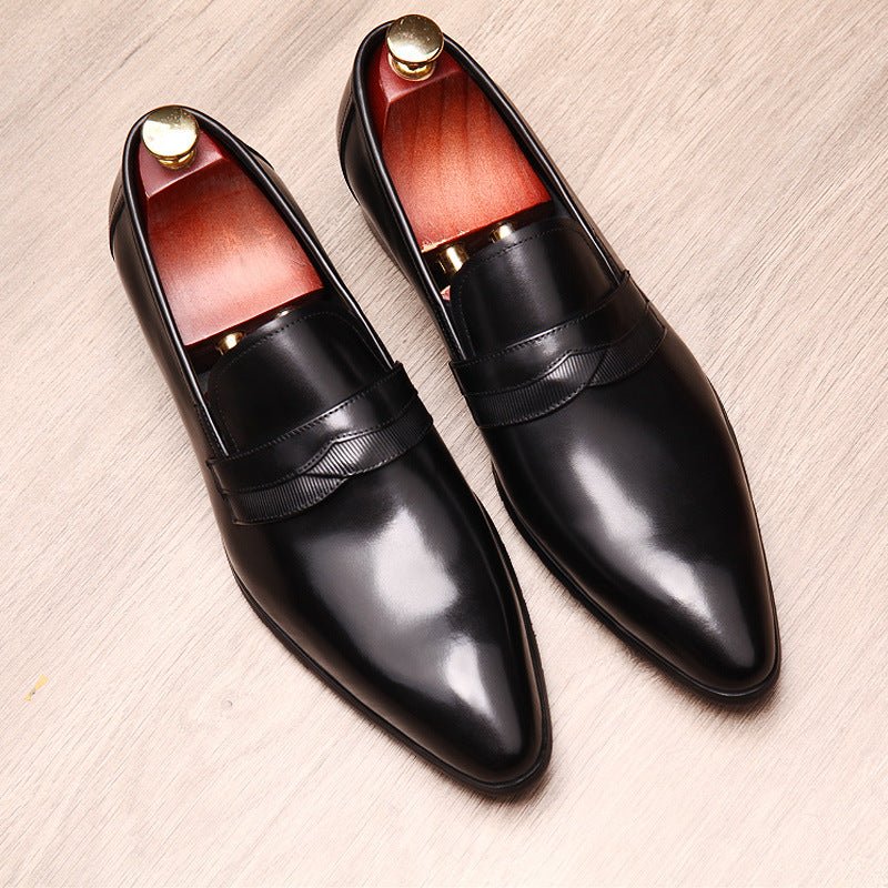 Italian Style Men's Dress Shoes: Stylish Wedding Pointed Toe Loafersyes