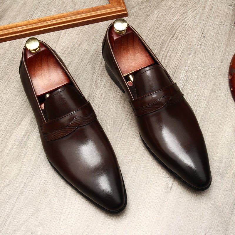 Italian Style Men's Dress Shoes: Stylish Wedding Pointed Toe Loafersyes