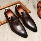 Italian Style Men's Dress Shoes: Stylish Wedding Pointed Toe Loafersyes
