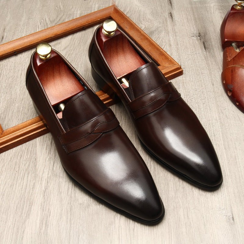 Italian Style Men's Dress Shoes: Stylish Wedding Pointed Toe Loafersyes