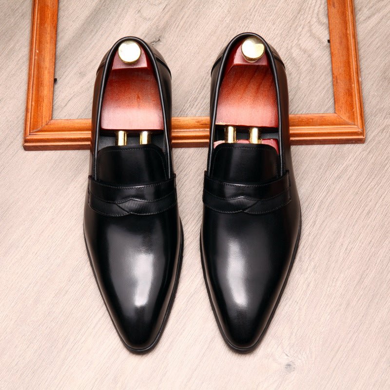 Italian Style Men's Dress Shoes: Stylish Wedding Pointed Toe Loafersyes