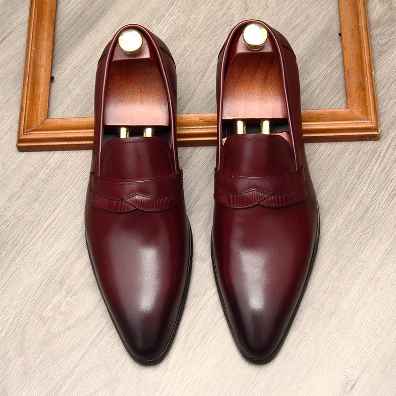 Italian Style Men's Dress Shoes: Stylish Wedding Pointed Toe Loafersyes