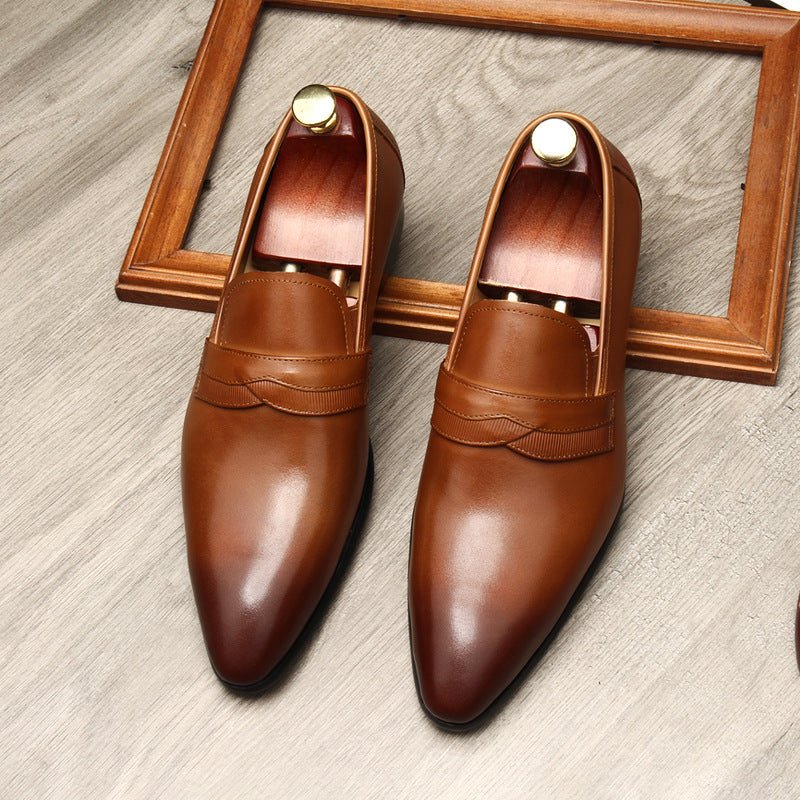 Italian Style Men's Dress Shoes: Stylish Wedding Pointed Toe Loafersyes