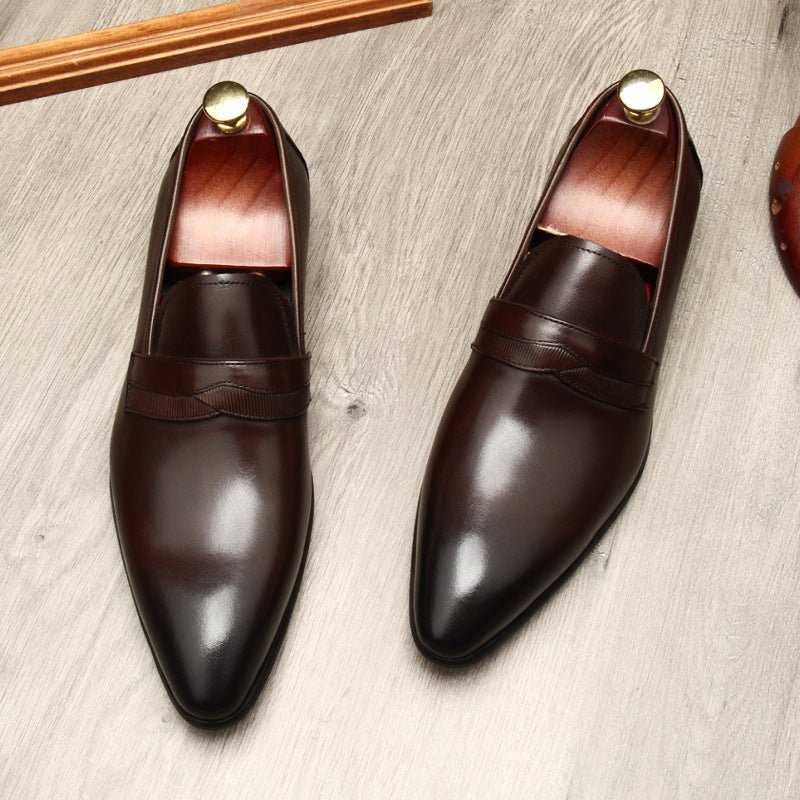 Italian Style Men's Dress Shoes: Stylish Wedding Pointed Toe Loafersyes