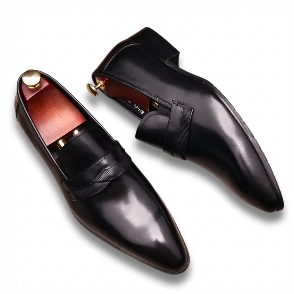 Italian Style Men's Dress Shoes: Stylish Wedding Pointed Toe Loafersyes