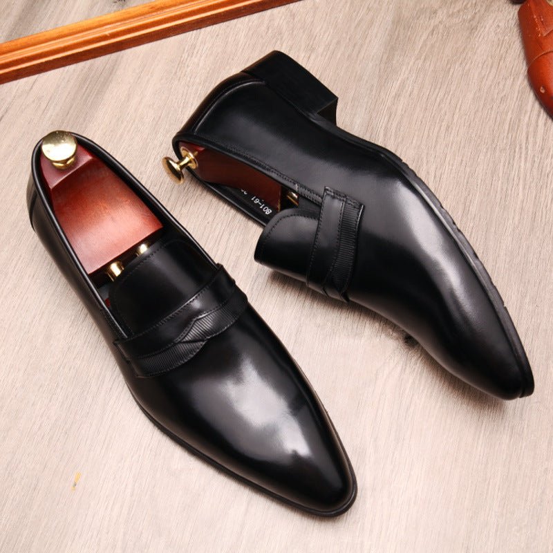 Italian Style Men's Dress Shoes: Stylish Wedding Pointed Toe Loafersyes