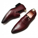 Italian Style Men's Dress Shoes: Stylish Wedding Pointed Toe Loafersyes