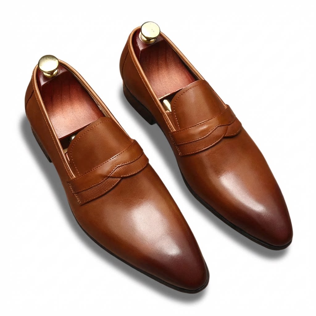 Italian Style Men's Dress Shoes: Stylish Wedding Pointed Toe Loafersyes