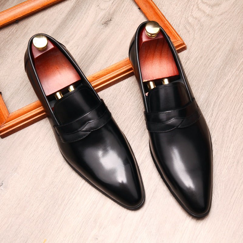 Italian Style Men's Dress Shoes: Stylish Wedding Pointed Toe Loafersyes