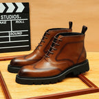 lace up dress boots men's fashion Ankle bootsyes