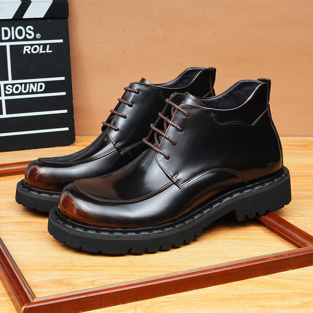 lace up mens shoes dress boots fashion Ankle bootsyes