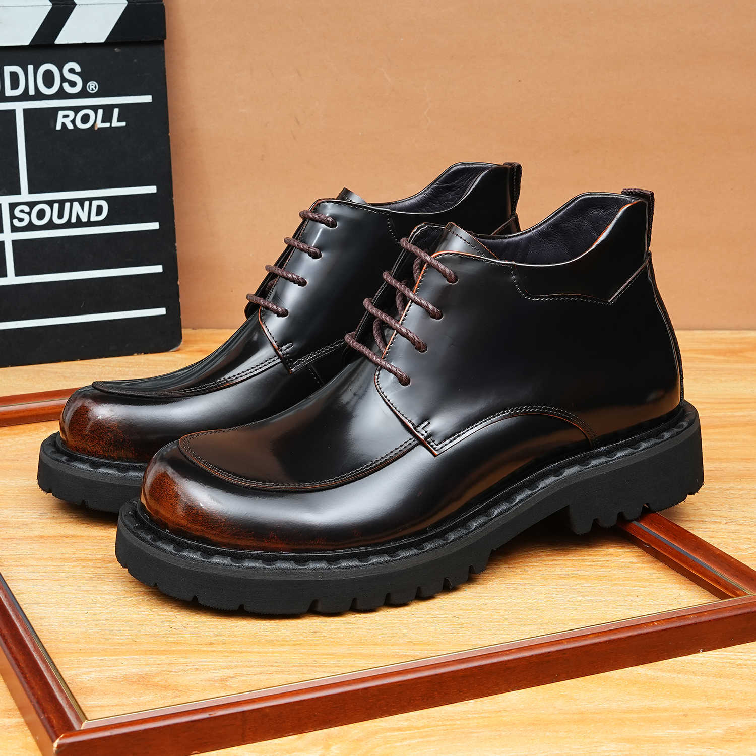 lace up mens shoes dress boots fashion Ankle bootsyes