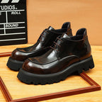 lace up men's style dress boots thick sole Ankle bootsyes