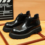 lace up men's style dress boots thick sole Ankle bootsyes