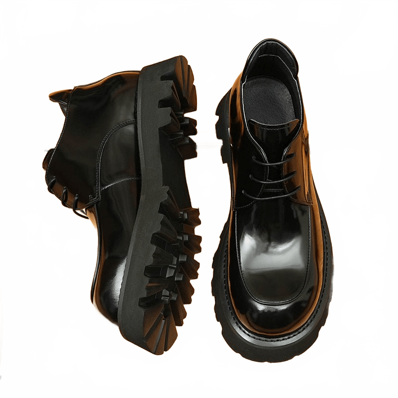 lace up men's style dress boots thick sole Ankle bootsyes