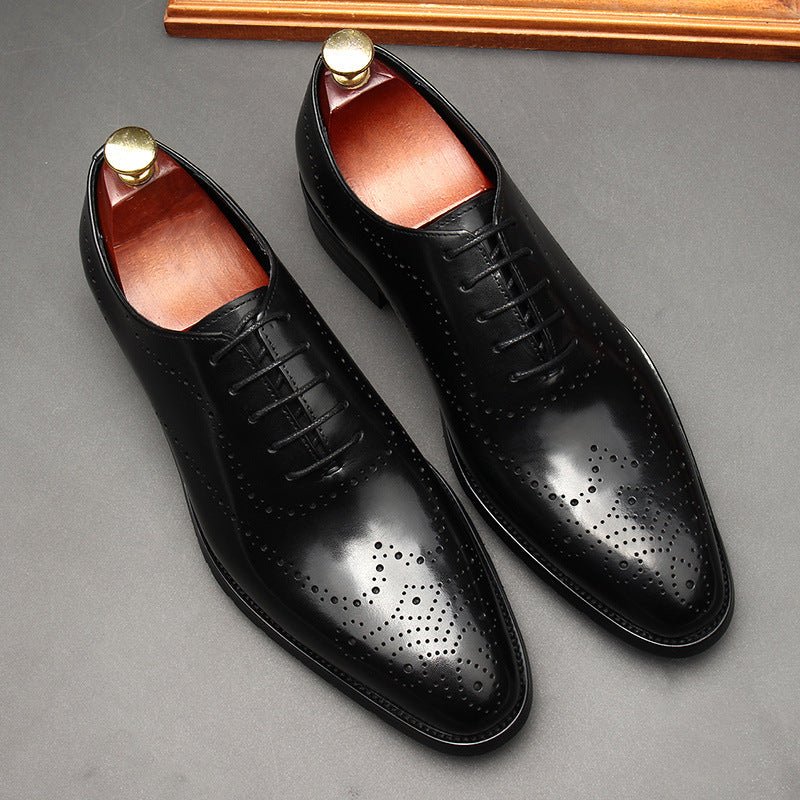 Medallion Brogue Oxfords: Men's Fashion Wedding Dress Shoesyes