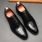Medallion Brogue Oxfords: Men's Fashion Wedding Dress Shoesyes