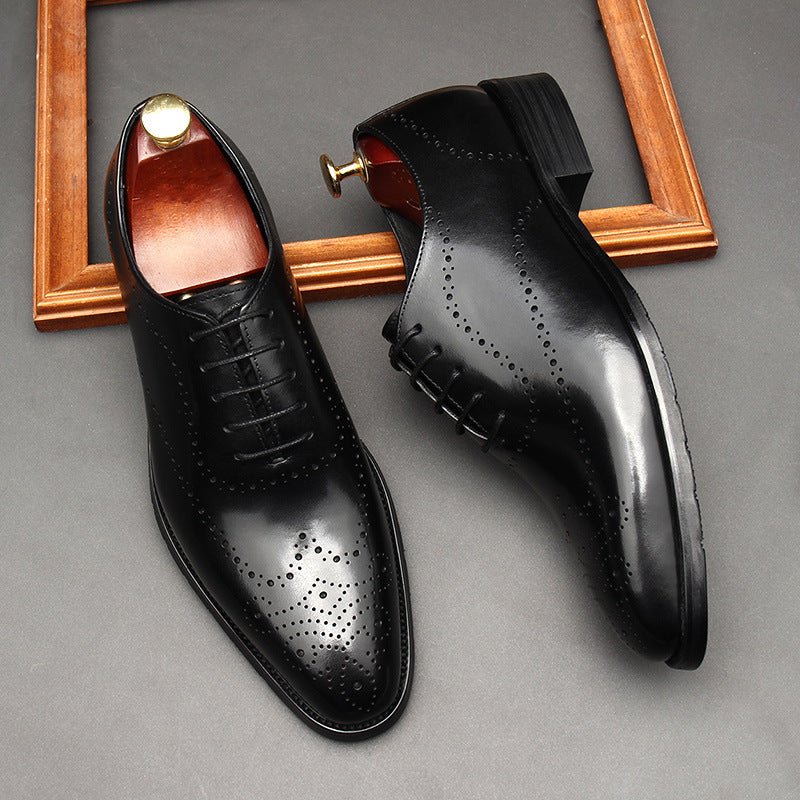 Medallion Brogue Oxfords: Men's Fashion Wedding Dress Shoesyes