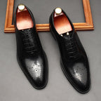 Medallion Brogue Oxfords: Men's Fashion Wedding Dress Shoesyes
