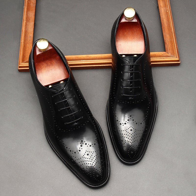 Medallion Brogue Oxfords: Men's Fashion Wedding Dress Shoesyes