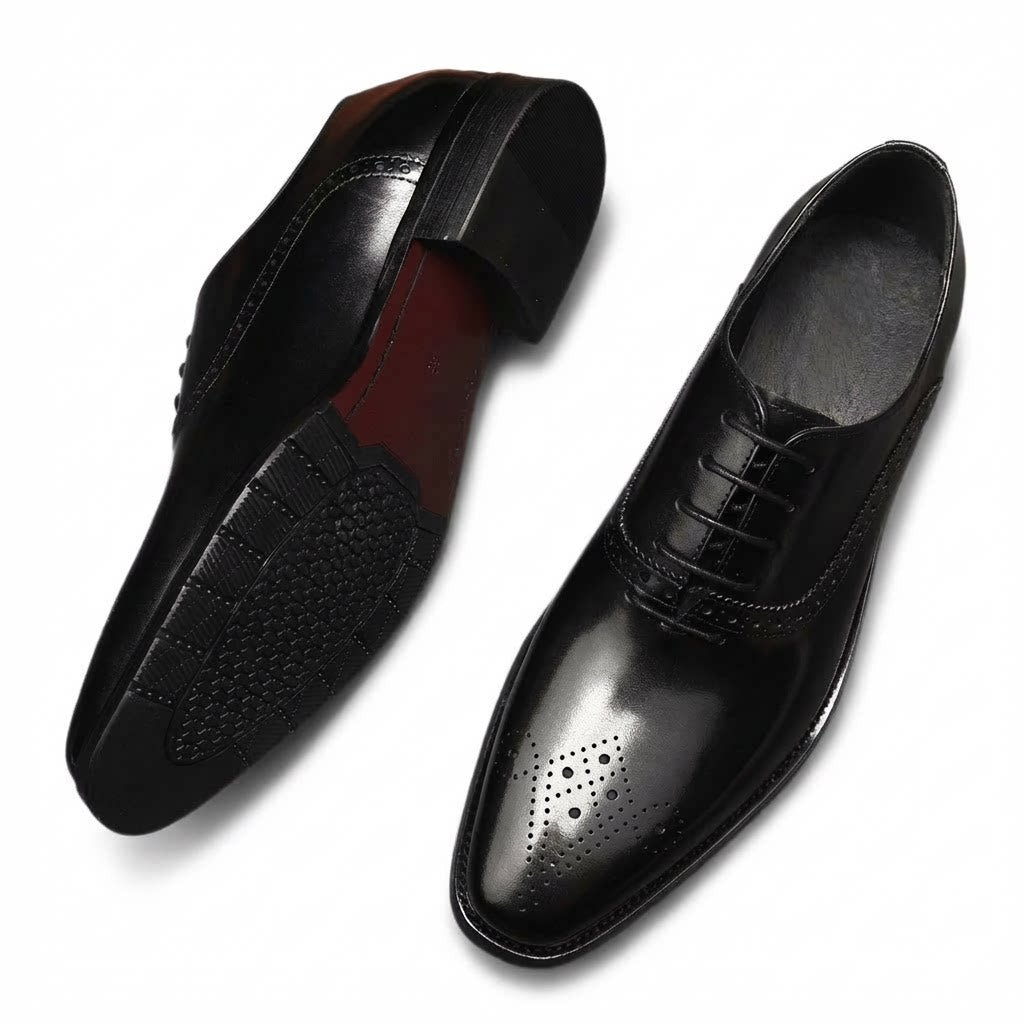 Medallion Toe Oxfords: Modern Fashion Wedding Men's Dress Shoesyes