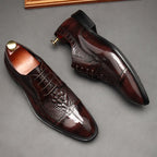 Men's 3D Croc Head Derby Shoes: Stylish Wedding Formal Dress Shoesyes