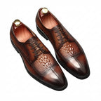 Men's 3D Croc Head Derby Shoes: Stylish Wedding Formal Dress Shoesyes