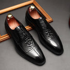 Men's 3D Croc Head Derby Shoes: Stylish Wedding Formal Dress Shoesyes