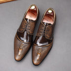 Men's 3D Crocodile Derby Shoes: Stylish Wedding Formal Dress Shoesyes