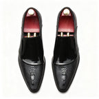 Men's 3D Crocodile Head Dress Shoes: Stylish Pointed Toe Wedding Loafersyes