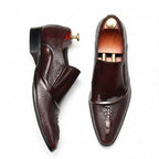 Men's 3D Crocodile Head Dress Shoes: Stylish Pointed Toe Wedding Loafersyes