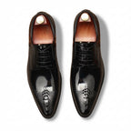 Men's 3D Crocodile Patent Derby: Stylish Wedding Formal Dress Shoesyes