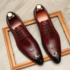 Men's 3D Crocodile Relief Derby: Stylish Wedding Formal Dress Shoesyes