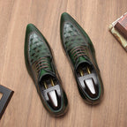 Men's 3D Geometric Derby Shoes: Stylish Party Formal Dress Shoesyes